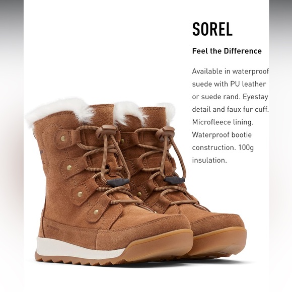 Brand New Sorel Brown Suede and Fleece Winter Boots - Picture 4 of 13